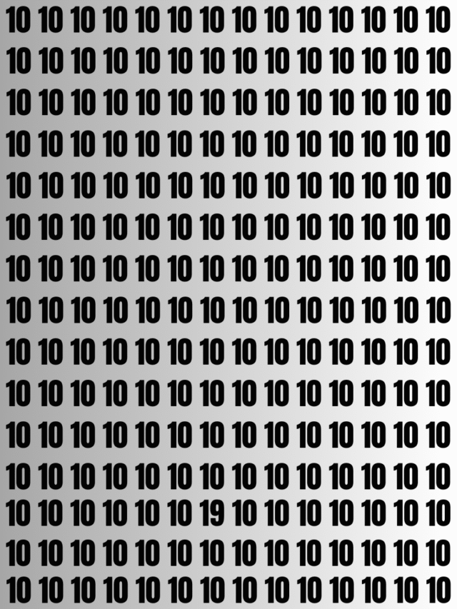Can You Spot the 19 Hiding Among the 10s?