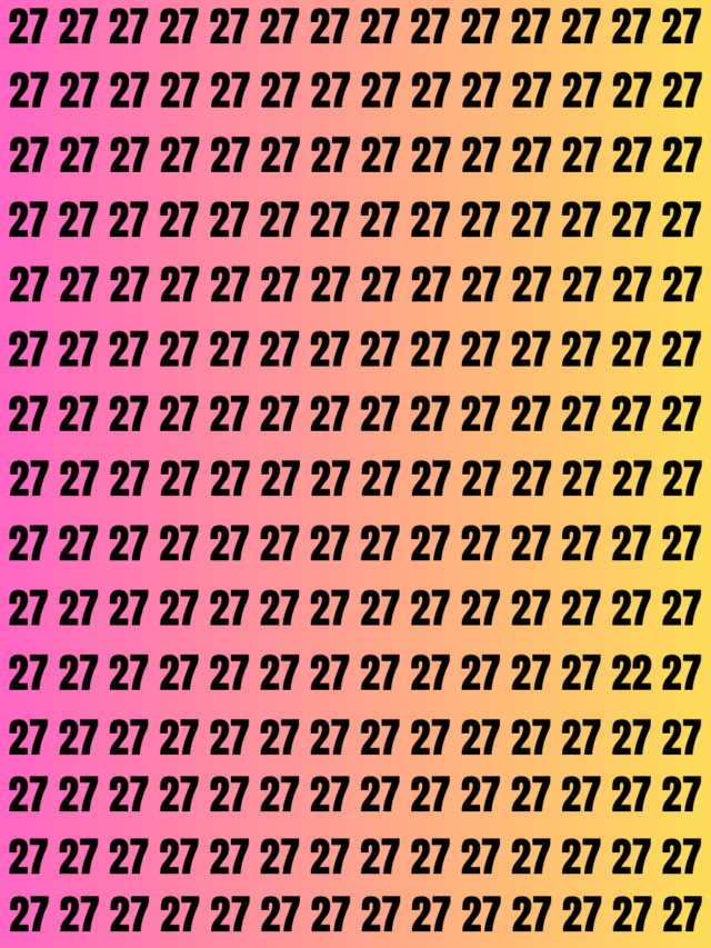 Only Sharp Eyes Can Find 22 Hidden Among the 27s!