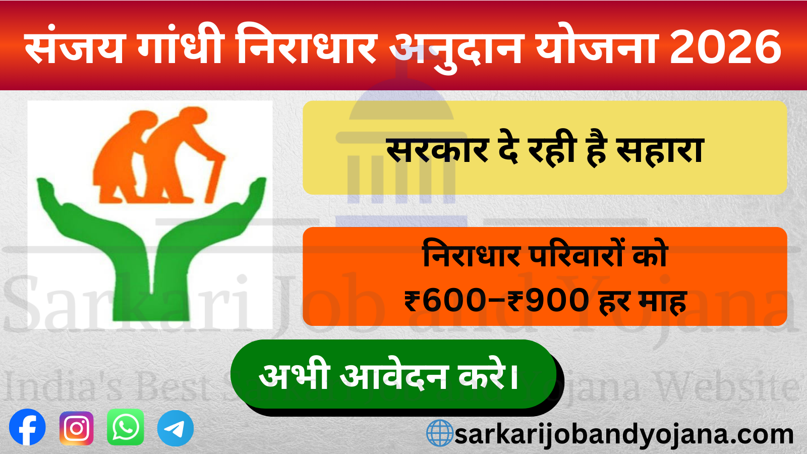 Sanjay Gandhi Niradhar Yojana 2026